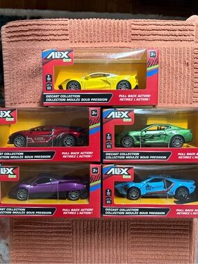 City Diecast Toy Cars-set of 5-Pull Back-Multiple colors